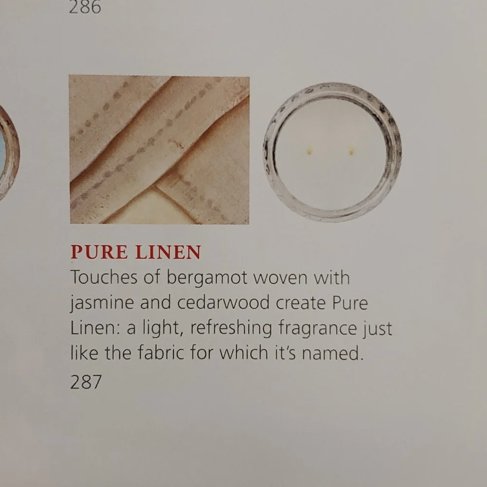 COOL SILK, PURE LINEN specialty candle set‎ from Gold Canyon, 5.5 oz ea